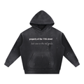 Vintage Washed Frayed Fleece Hoodie