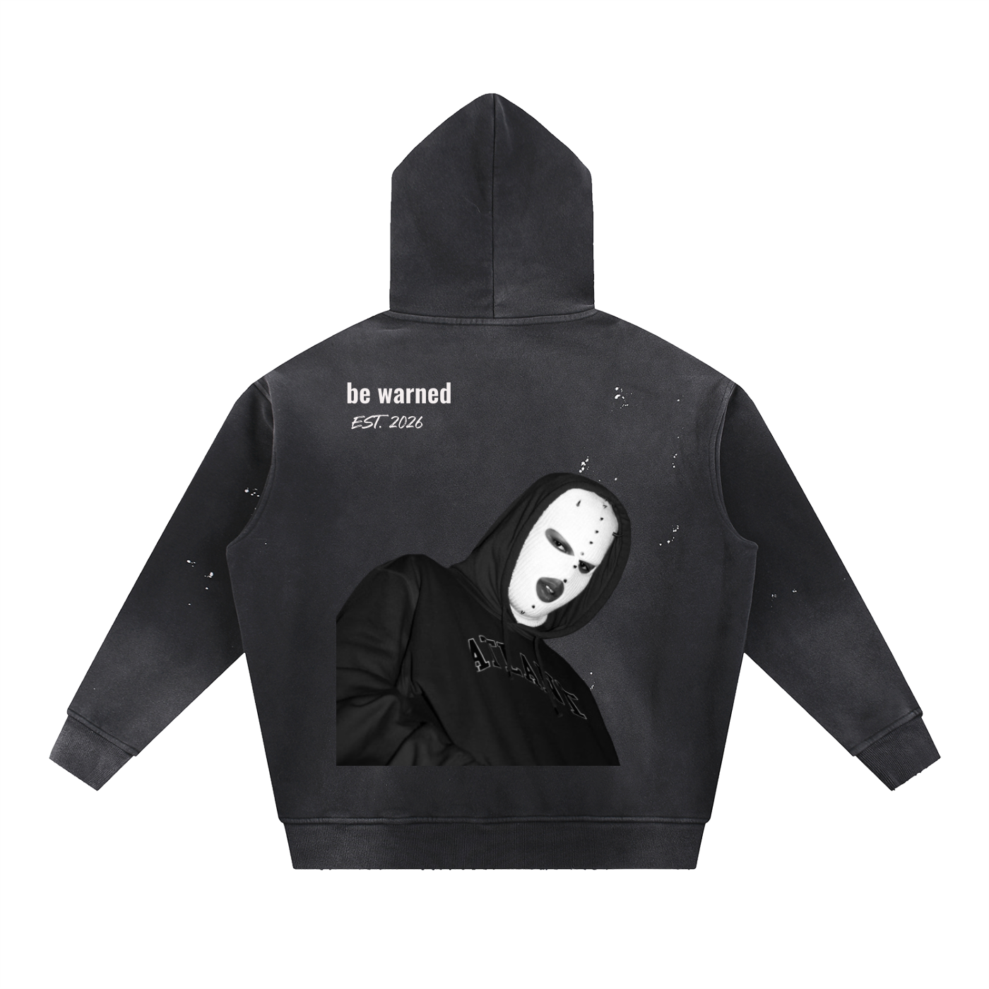 Vintage Washed Frayed Fleece Hoodie